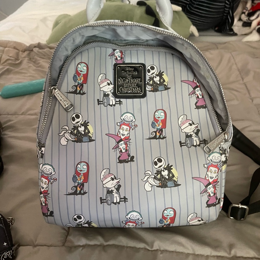 Disney Nightmare Before Christmas Backpack - Gray and Black